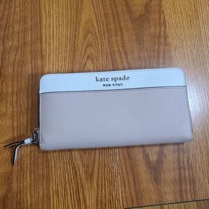 Kate Spade Madison Colorblock Large Bifold Wallet Platinum Grey
